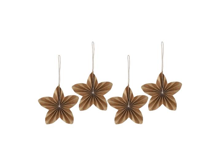 Scandi Living Décorations de Noël Twinkle lot de 4 Naturel