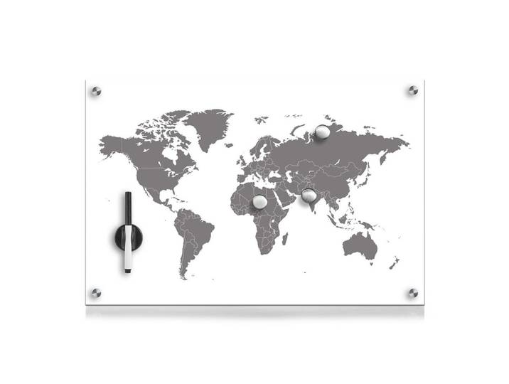 Zeller Present Memoboard, Transparent, Mehrfarbig, Glas, 60x40x1.9 cm, Büromöbel, Bürobedarf, Sonstiger Bürobedarf