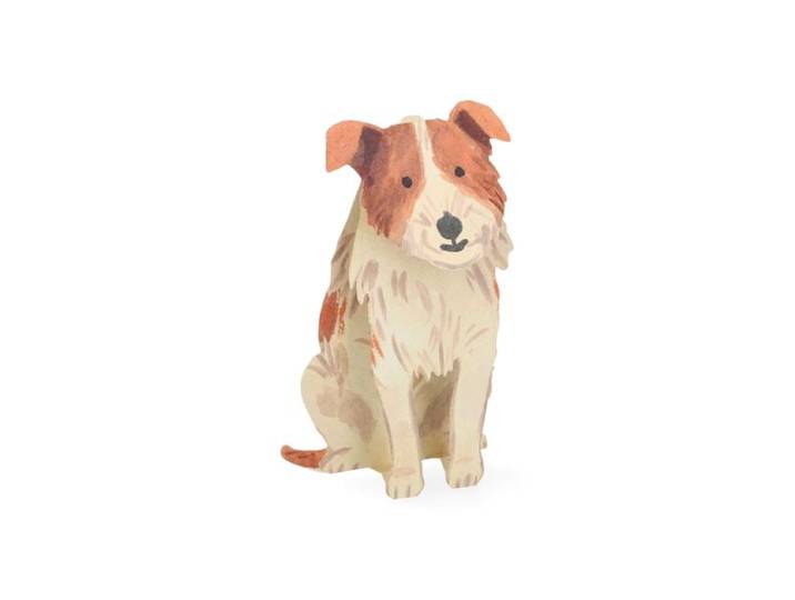 Kaart 3D met envelop, hond
