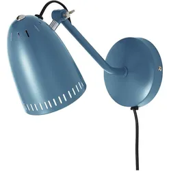 Superliving, Tischlampe, Wandlampe Metall "Dynamo" matt rauchblau (E14)