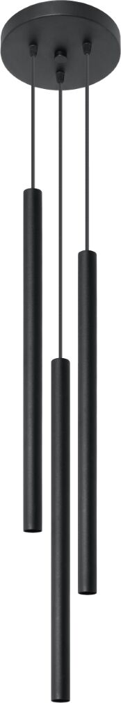 Lámpara colgante Pastelo 3p negro