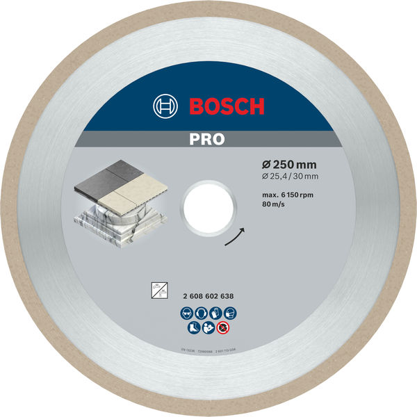 Bosch PRO Ceramic Diamanttrennscheibe, 250 x 30/25,4 mm 2608602638