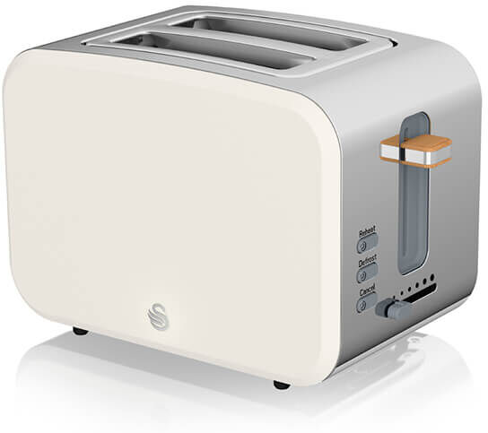 Swan Nordic Cotton White 2 Slice Toaster