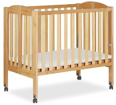 Dream On Me, 2 in 1 Folding Portable Crib - Natural