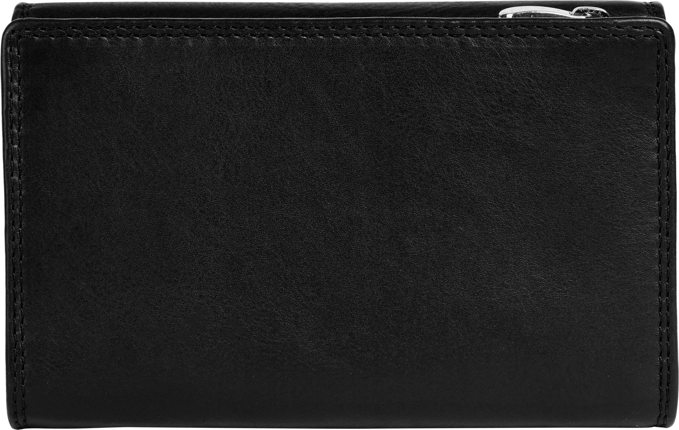 Geldbörse SAMANTHA LOOK "SAMANTHA LOOK Damen echt Leder", Damen, schwarz, Leder, leicht glänzend, unifarben, Kleinlederwaren Geldbörse, echt Leder schwarz Einheitsgröße