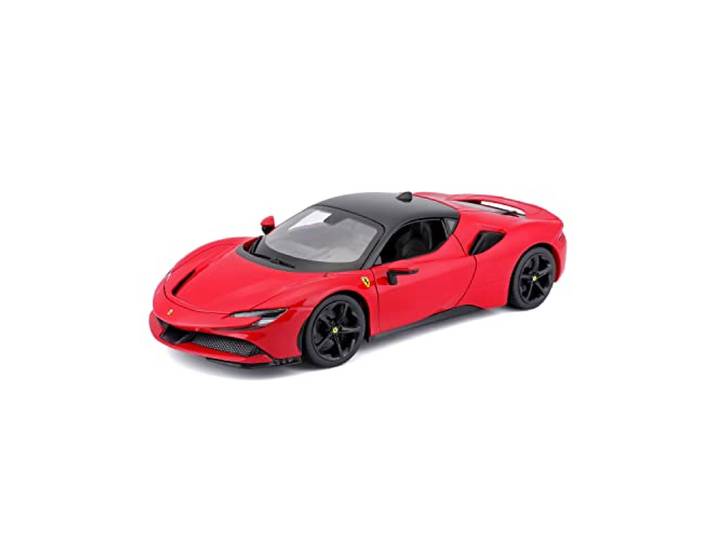 Bburago B18-16015 Ferrari Race & Play SF90 STRADALE 1:24 Die-Cast Collectible Car, diverse kleuren