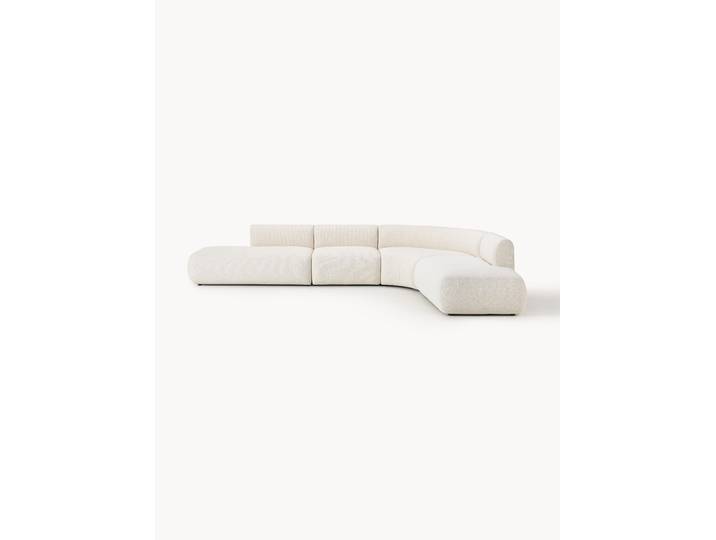 Modulares XL-Ecksofa Sofia aus Bouclé