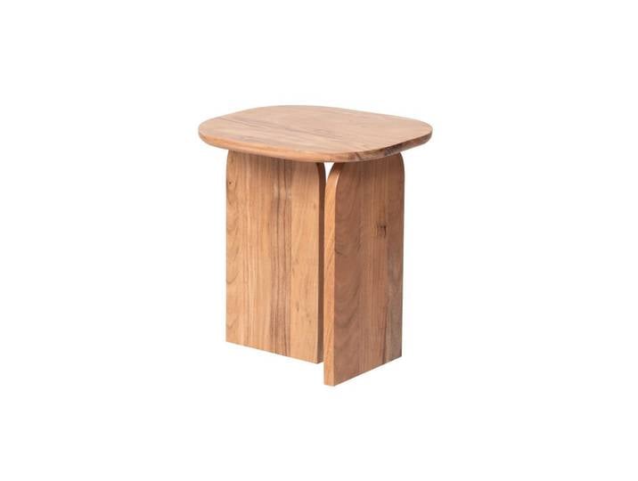 Livetastic Beistelltisch, Natur, Holz, Akazie, vollmassiv, U-Form, 50x40x45 cm, Wohnzimmer, Wohnzimmertische, Beistelltische