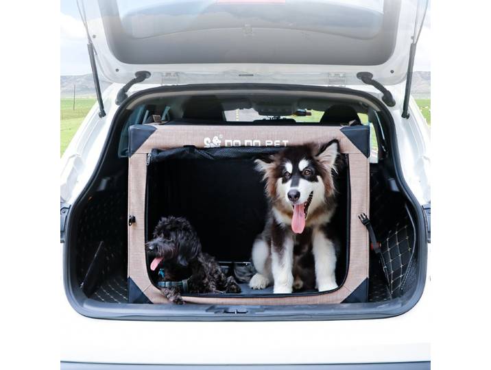 Caisse de voyage pliable pour chien, pour chiot/petit chien, porte-chat souple de 18 lb, adapté à l'intérieur et à l'extérieur/siège arrière de voiture/coffre