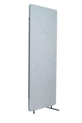 Akustik-Raumteiler Luxor, 1 Panel, mit Standfüßen, ca. 7 kg, B 600 x T 35 x H 1680 mm, recycelte Materialien, hellgrau