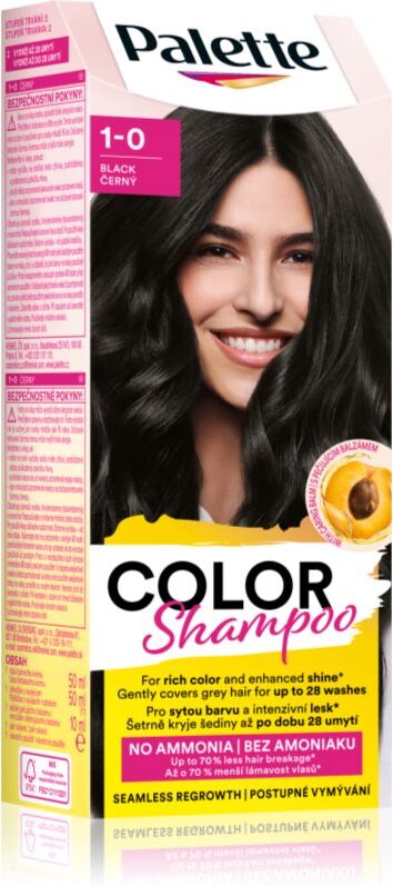 Schwarzkopf Palette Color Shampoo shampoing colorant teinte 1-0 (113) Black 50 ml
