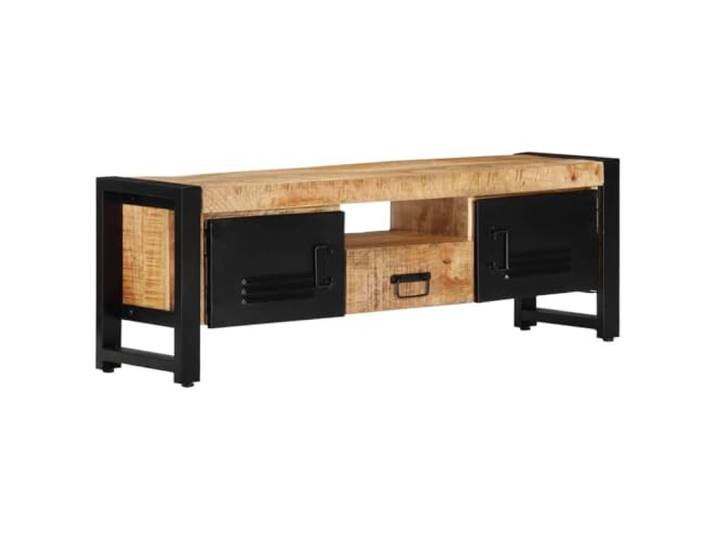 Makastle TV Schrank Massivholz Mango 120x30x40 cm Braun