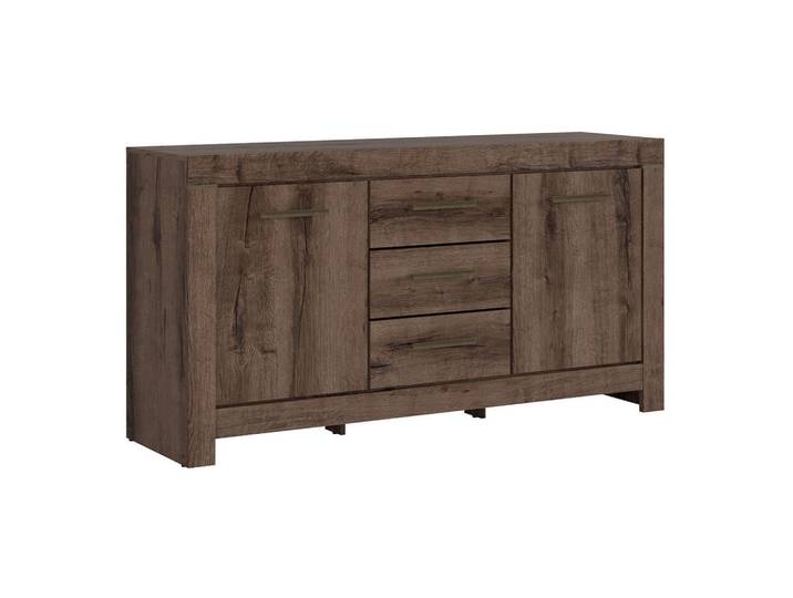 Petits-meubles Sideboard Adam Dunkles Holz, Braun, Holzwerkstoff, 3 Schubladen, 160x85x45 cm, Kleinmöbel, Kommoden, Sideboards