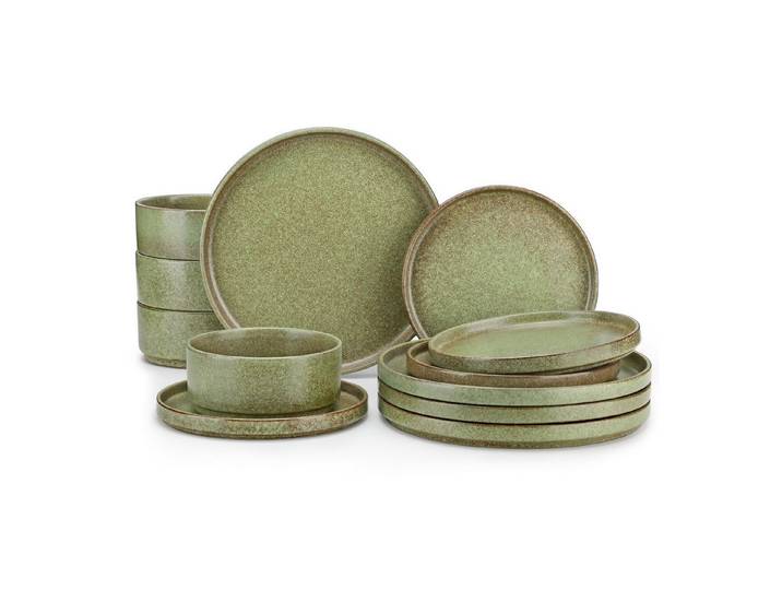 vancasso Geschirr-Set 12tlg Tafelservice für 4 Personen, Steingut Geschirrset (12-tlg), 4 Personen, Steingut