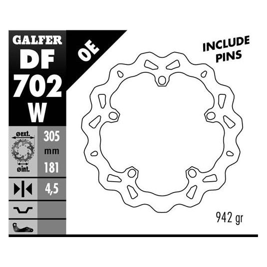 Galfer Bike Bremsscheibe Galfer Wave Starr (305 mm) (DF702W)