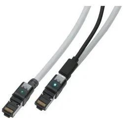 Nambo LED Patchkabel Cat 6a, S/FTP, LSZH, mit USB-C Schnittstelle, grau, 20,0 m (S/FTP, CAT6a, 20 m), Netzwerkkabel