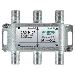 Axing BAB4-16P 4-fach Abzweiger, 16 dB, 5 - 1218 MHz, Bauform 01 BAB00416P BAB 4-16P