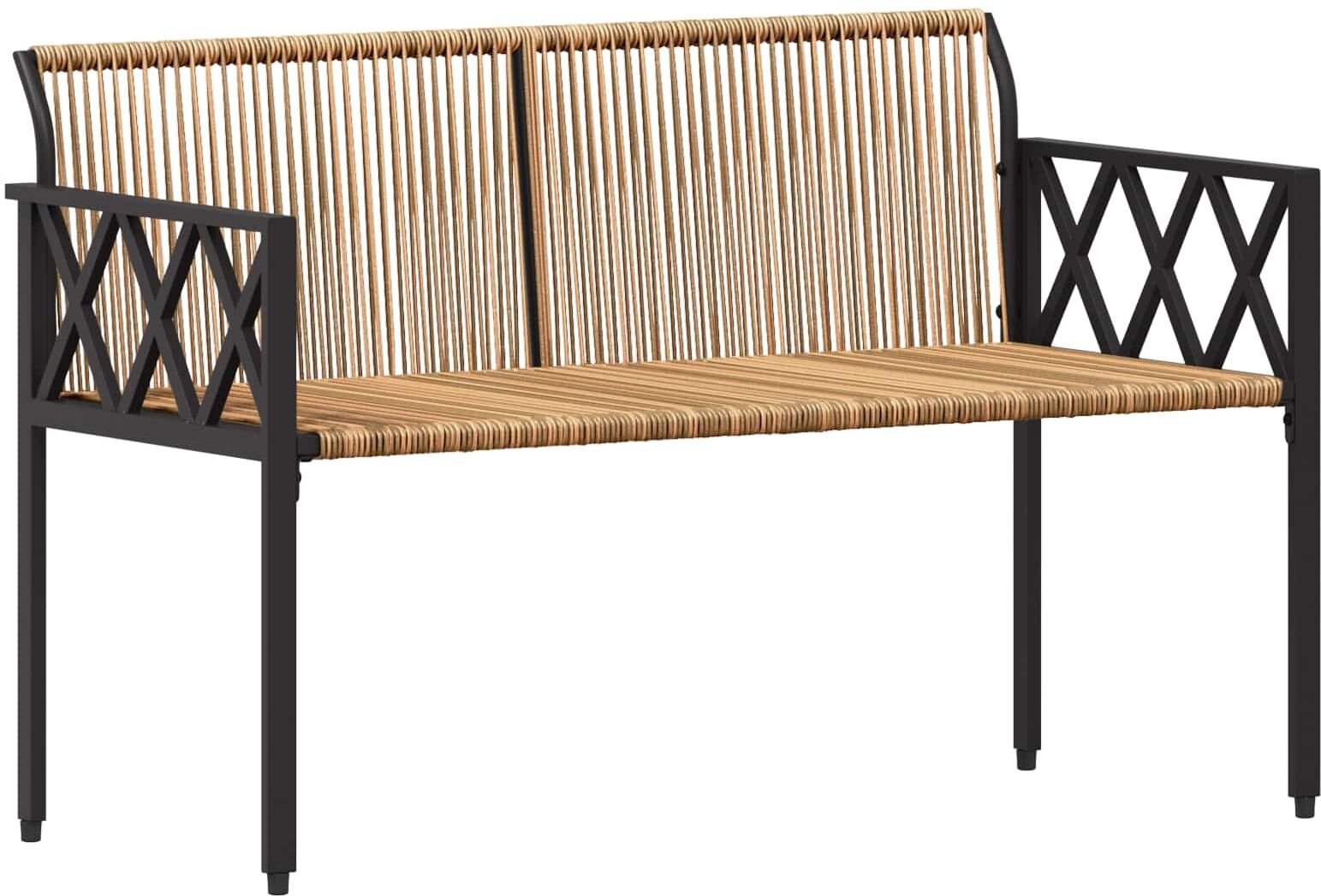 vidaXL Bancs d'extérieur 2 -Seater 116 x 56 x 75 cm polyrotin