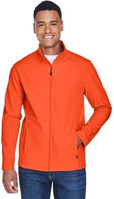 Team 365 TT80 Men's Leader Soft Shell Jacket in Sport Orange size Medium