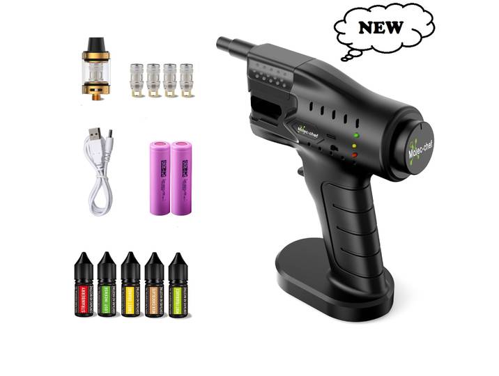 Pistolet à bulles à fumée réglable pour Cocktail, avec flavor, pour whisky, boissons, Steak, aliments pour poissons dans l'hôtel ou le Bar, accessoires