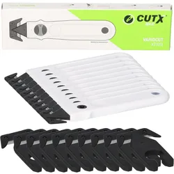 CUTX VARIOCUT X7070 Sicherheits-Set – 10 Messer + 10 Ersatzklingenköpfe