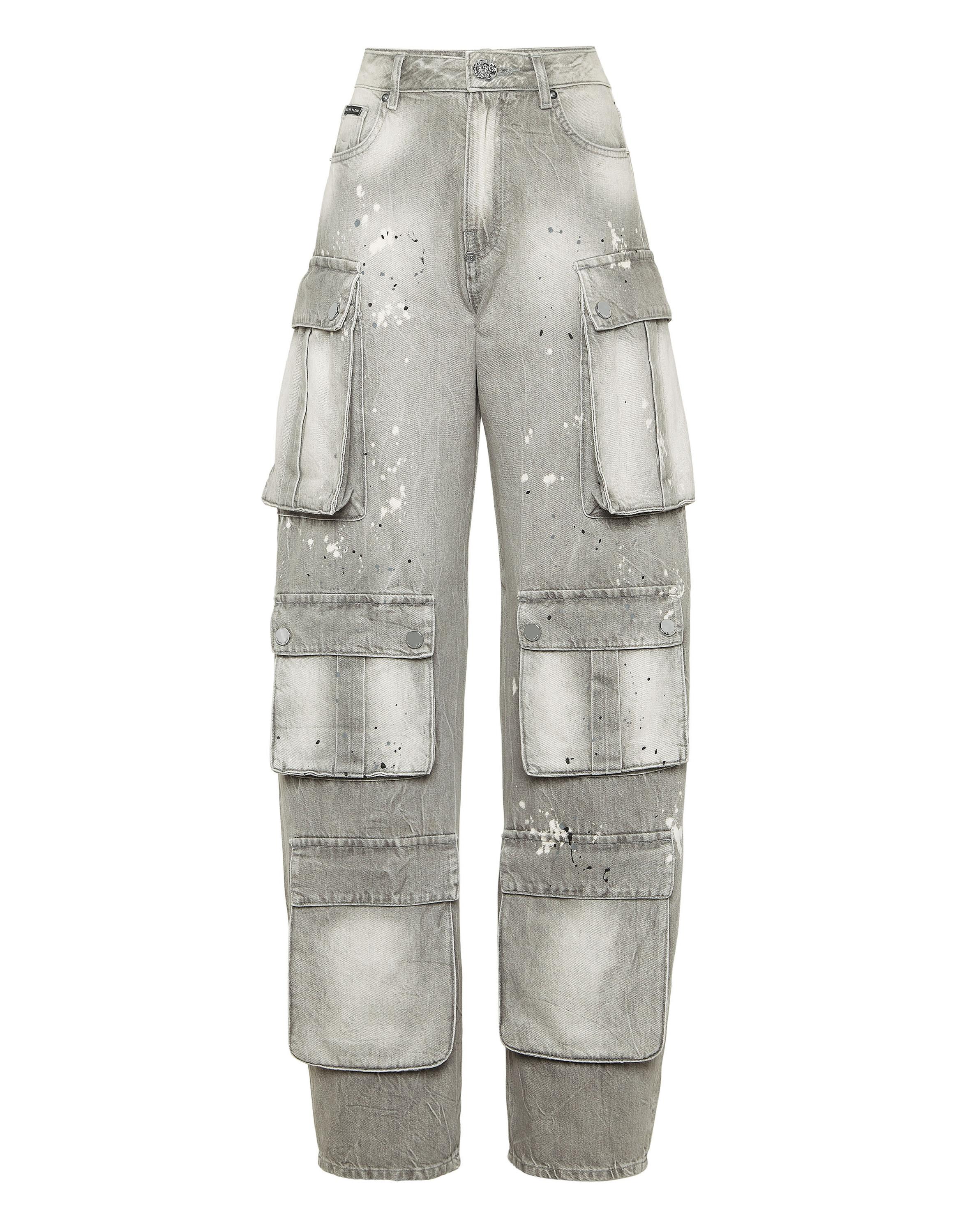 Denim Cargo Trousers