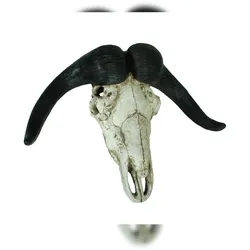 DELUKE Deko-Geweih BÜFFEL Kunststoff Natur 49x65,5x21cm Geweih Tier-Dekoration
