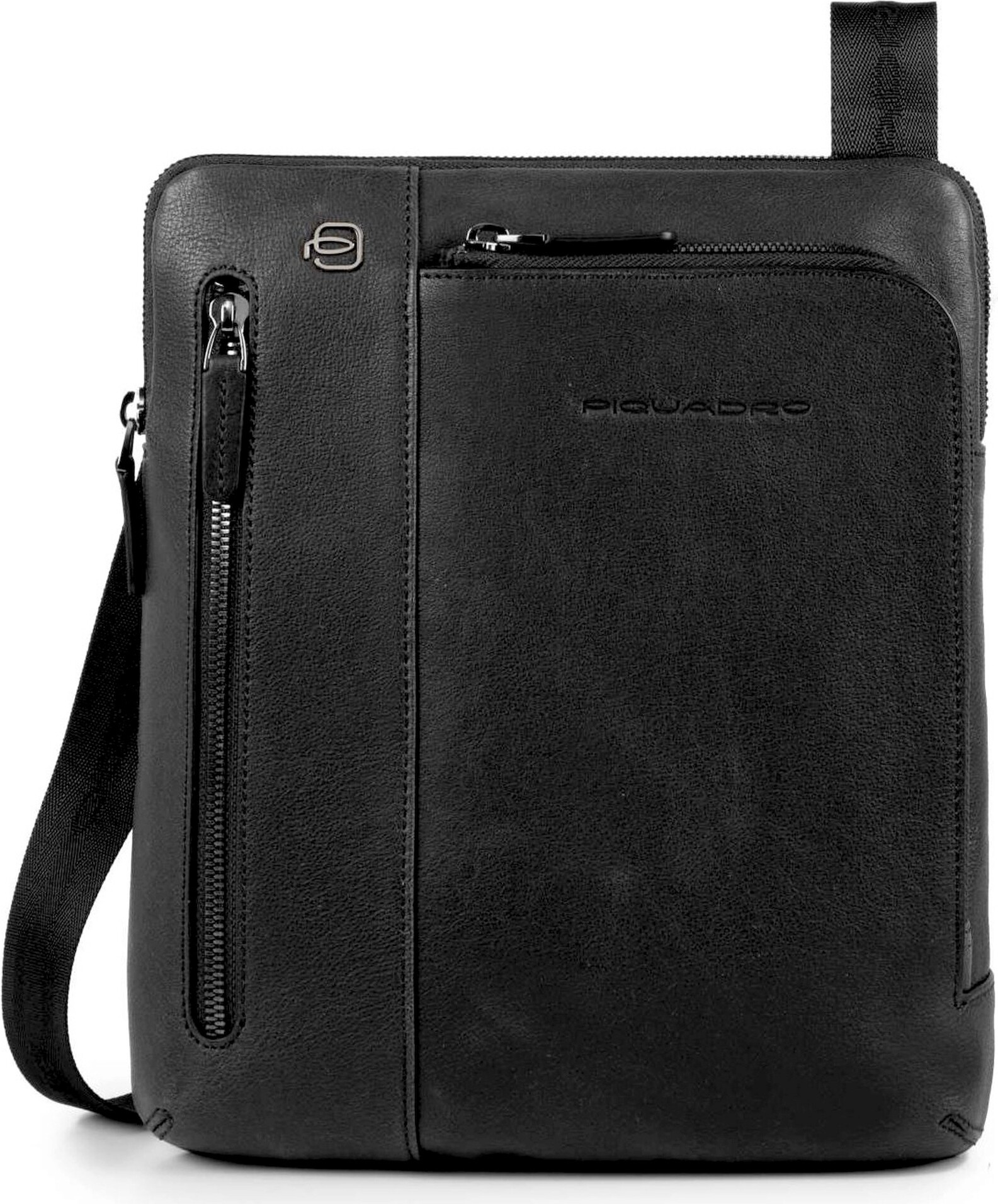 Piquadro Black Square Umhängetasche Leder 23 cm