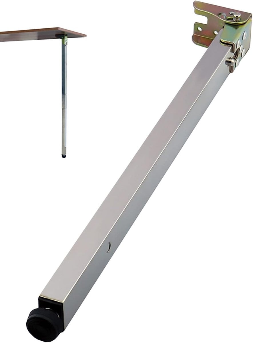 Verstelbare inklapbare tafelpoten in zilver - 60 cm