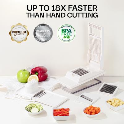 As Seen on TV Nutrislicer XL All in 1 Mandoline Slicer and Vegetable Chopper with Container