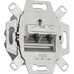 Busch-Jaeger, Steckdose, 0218/12-101 RJ-45 Metallisch Steckdose (0218/12-101)
