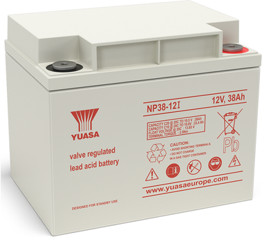 Yuasa NP38-12 VRLA Sealed Lead Acid Battery   1 Pack