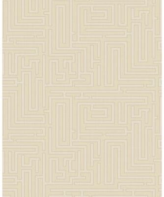 Seabrook Designs Darcy Geometric Maze Unpasted Wallpaper