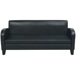 vidaXL 3-Sitzer-Sofa Kunstleder Schwarz