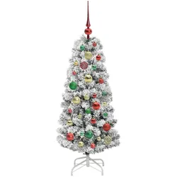 vidaXL, Weihnachtsbaum, Selma (mit LEDs und mehrfarbigen Bällen) (120 cm)