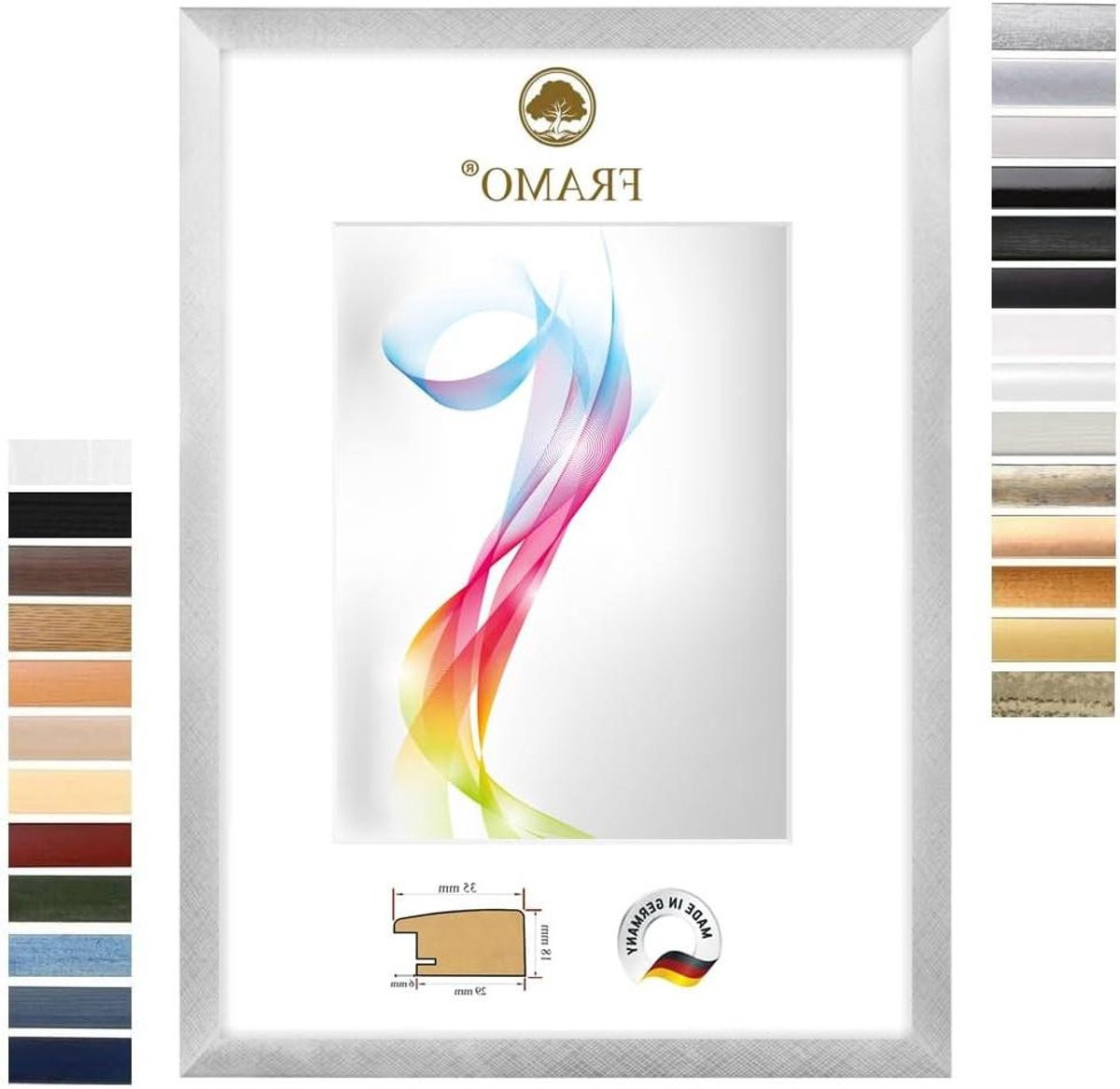 Zilveren houten fotolijst voor A3 posterlijst