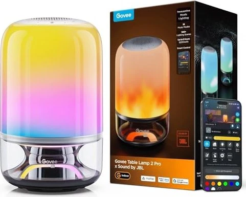 Govee Table Lamp 2 RGBW Kabellose Lampe mit Lautsprecher - JBL Sound