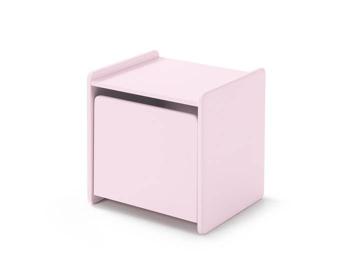 Chevet 1 porte enfant rose - Terre de Nuit