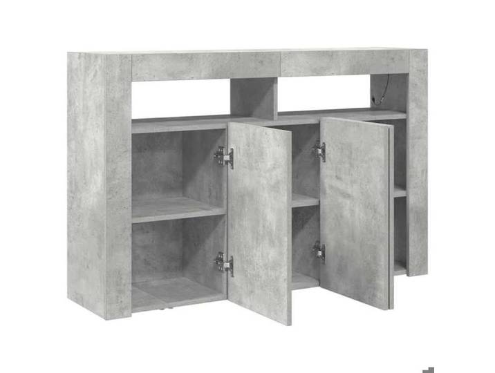 Elégant Placard/Cabinet de salon Gris - Buffet Gris béton 116x30x75cm - bois d'ingénierie PRO8384148663841