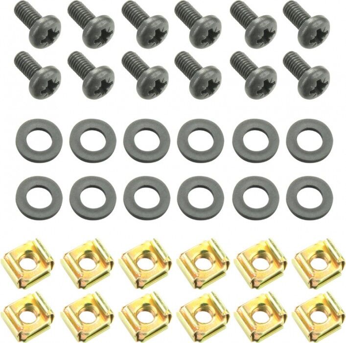 Adam Hall 19" Parts Adam Hall Hardware 5924 M12 Ah 12er Set Schrauben M6 X 12 Mm