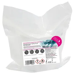 UNIGLOVES Desinfektionstücher Plus-Soft - lemon fresh - 2 x 90 Stück