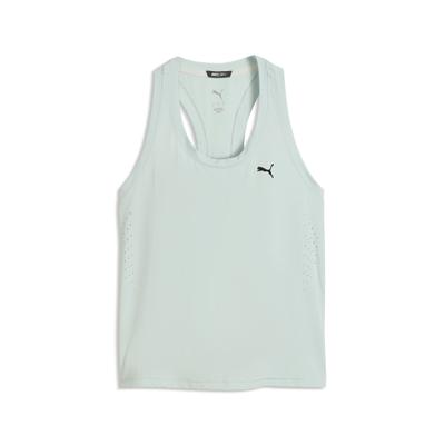 Tanktop PUMA "W PWRMODE TANK", Damen, Gr. XL, weiß (crme de mint), Jersey, Obermaterial: 92% Polyester, 8% Elasthan, regular fit kurz, Rundhals, Tops Tanktop, Tanktop, ärmellos, für intensive Trainingseinheiten
