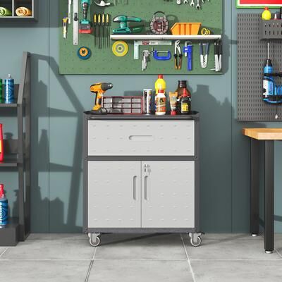 DEVERA Heavy-Duty Mobile Tool Cabinet for Garage