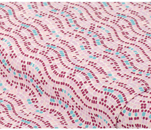Baumwollstoff Mosaik-Welle "Mona", rosa-color