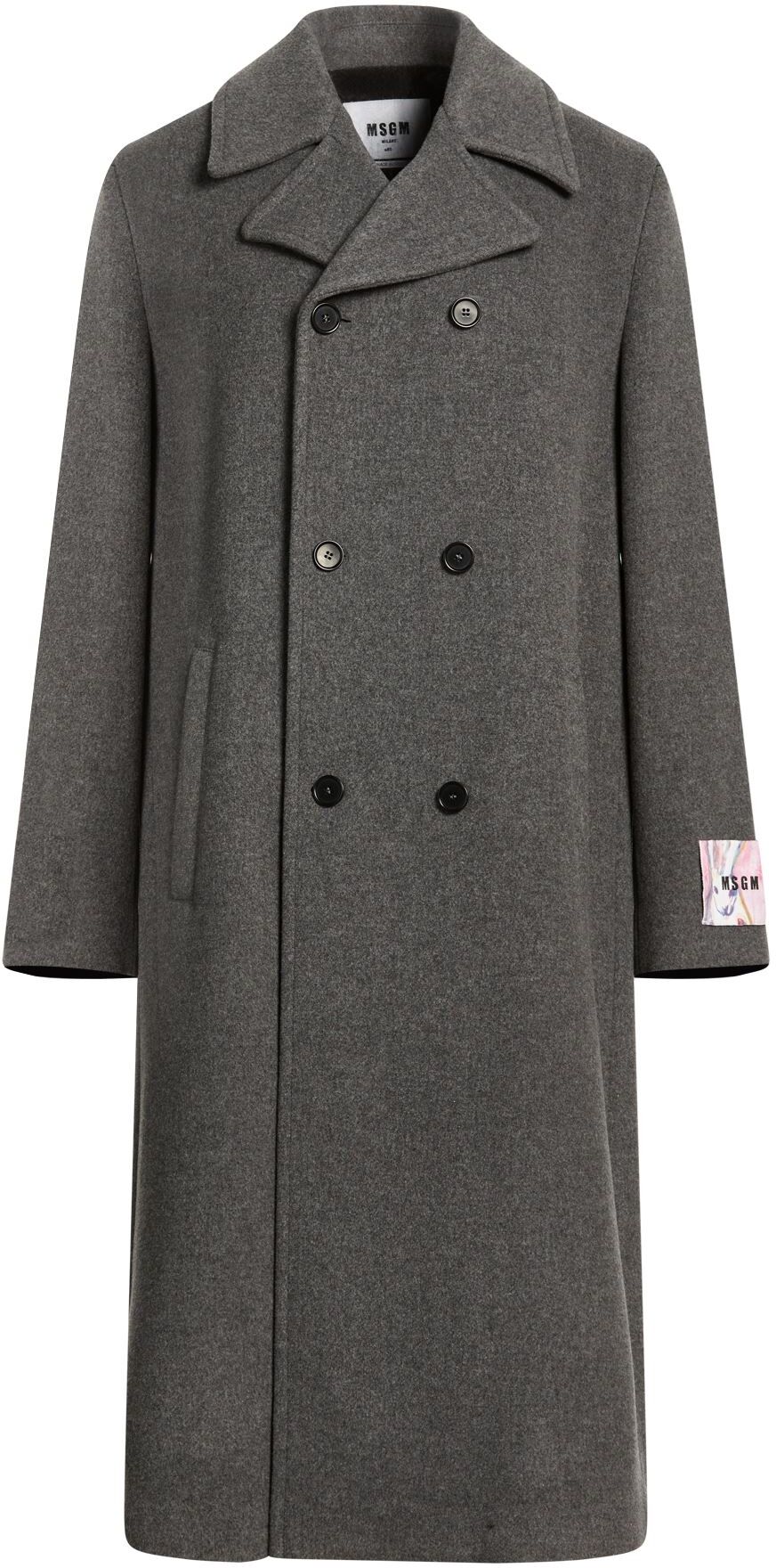 Msgm Abrigo Hombre Gris 46,48,50 Hombre