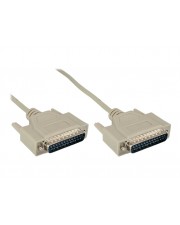 InLine Serielles Kabel 25pol St/St vergossen 1 1 belegt DATENKABEL 2 m (11112M)