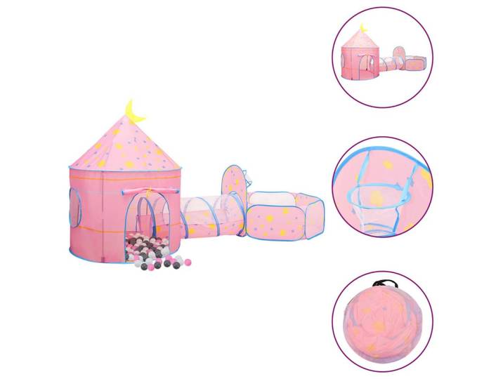 vidaXL Spielzelt NA Spielzelt mit 250 Bällen Rosa 301x120x128 cm