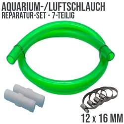 Schlauch Reparatur Set PVC Luft- / Auariumschlauch grün-transparent Verlängerung...
