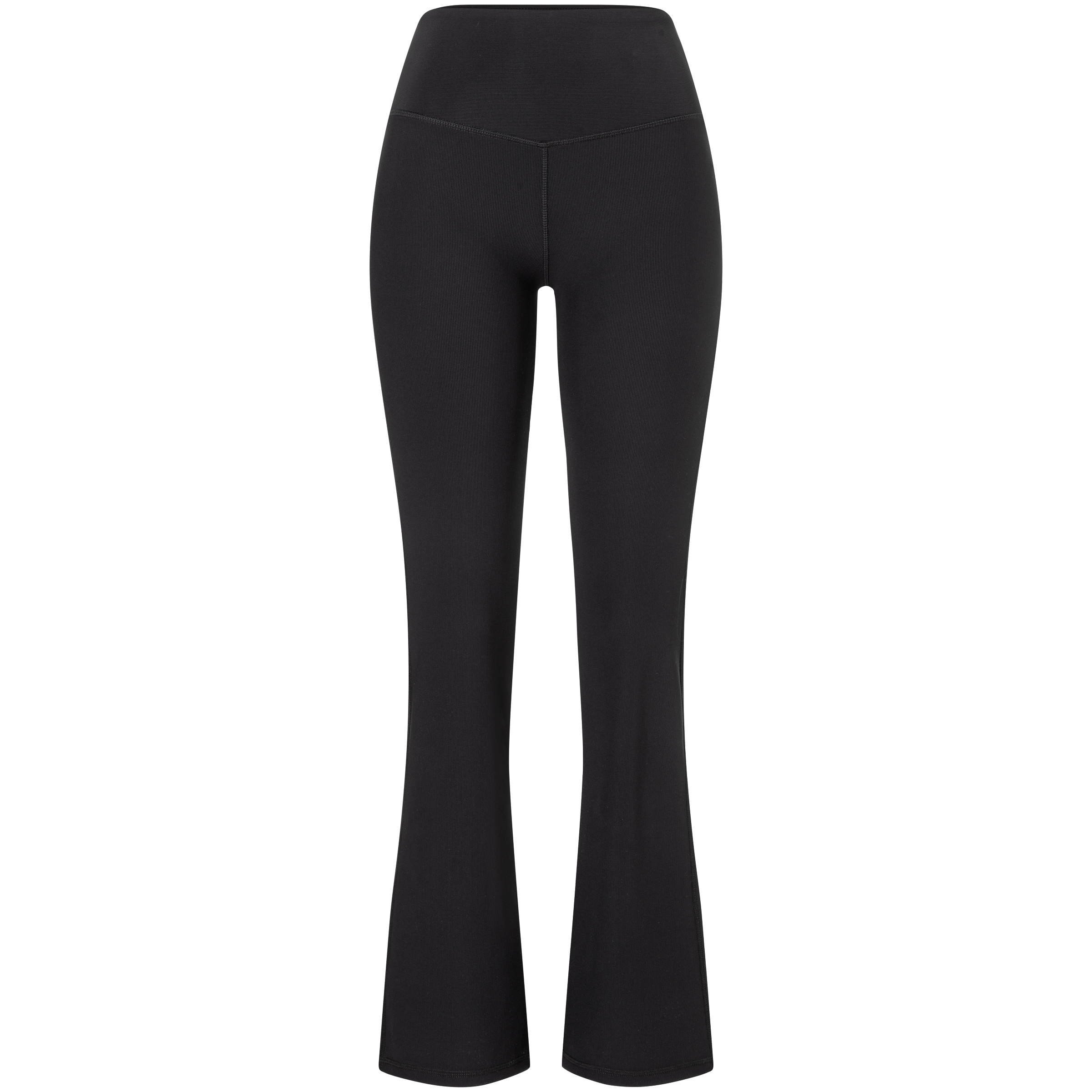 Mandala Flared & Ribbed Hose Damen Yogahose schwarz Größe XS Yoga | Training & Fitness Hautfreundlich Lyocell (Tencel)