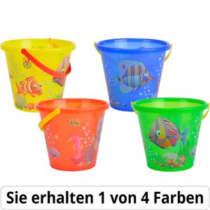Simba Sandspielzeug 107106525, Sandeimer, transparent, farbig sortiert, 1 Stück